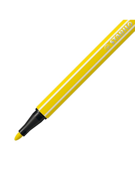  C/10 rotulador stabilo pen 24 amarillo limon nº24 punta 1,0 mm 